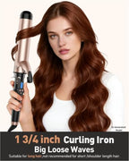 1 3 4 inch Curling Iron Extra Large Barrel for Long Hair (1 3/4 Inch)