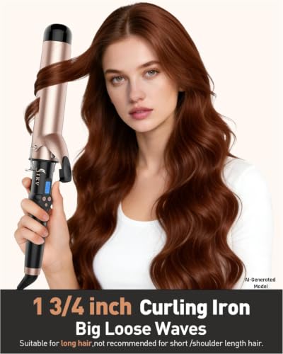 1 3 4 inch Curling Iron Extra Large Barrel for Long Hair (1 3/4 Inch)
