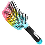Curved Vented Paddle Brush (colourful)