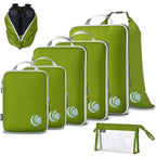 Compression Packing Cubes for Travel (Green / 8PCS)
