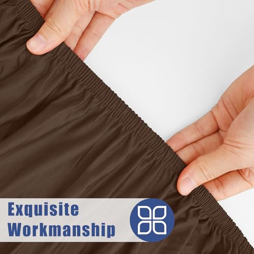 2 Pack Rectangle Spandex Fitted Table Cloth (Coffee / 48" x 24" (Rectangular))