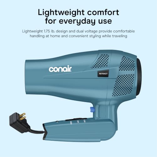 Travel Hair Dryer (Blue / 1 Count (Pack of 1))