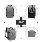 Travel Backpack Airline Approved Under Seat Personal Item Bag (Grey / Small)