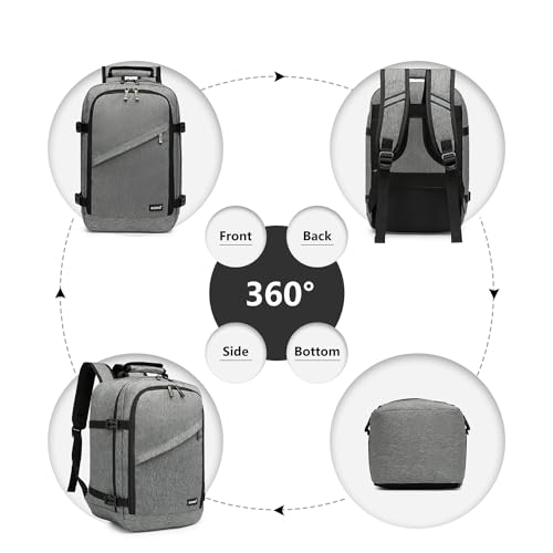 Travel Backpack Airline Approved Under Seat Personal Item Bag (Grey / Small)