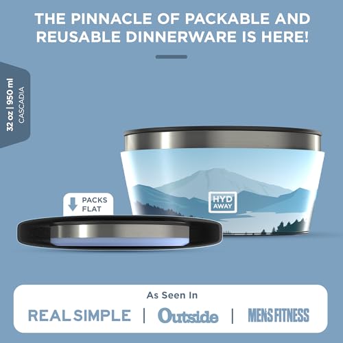 1 Quart Collapsible Insulated Bowl with Lid (32oz / Cascadia)