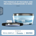 1 Quart Collapsible Insulated Bowl with Lid (32oz / Cascadia)