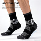 Crew Compression Socks for Women Men with Ankle Arch Support Plantar Fasciitis Relief 6 Pairs (Medium / Black+white+grey(6 Pairs))