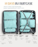 Large Compression Packing Cubes 7 (DustyTeal/White)