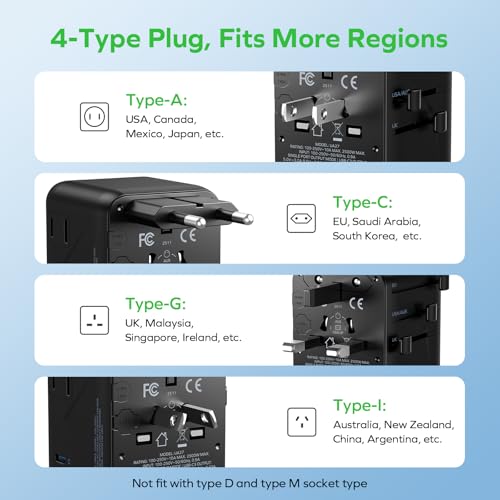 Mini 35W Universal Travel Adapter 7 (35W / Black)