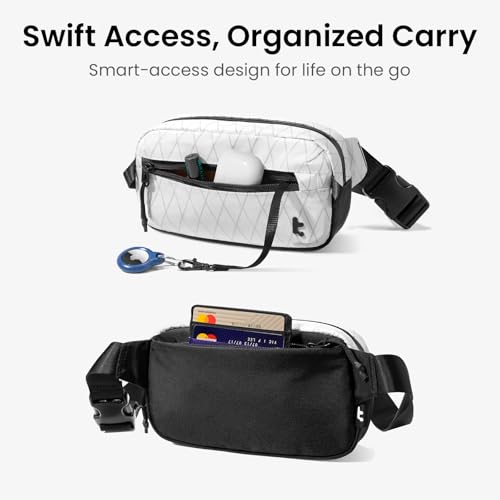 1.5L X Pac Sling Bag with RFID Blocking Crossbody Pack for Men Women (X-Pac White / 1.5L)