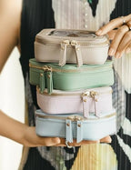 Clear Makeup Bag Travel Cosmetic Case Transparent Toiletry Bag with Zipper (Light Pink / Mini Chic)
