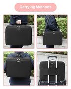 Extra Large Cosmetic Case (Black with 4 Clear Pouches / Extra Large)