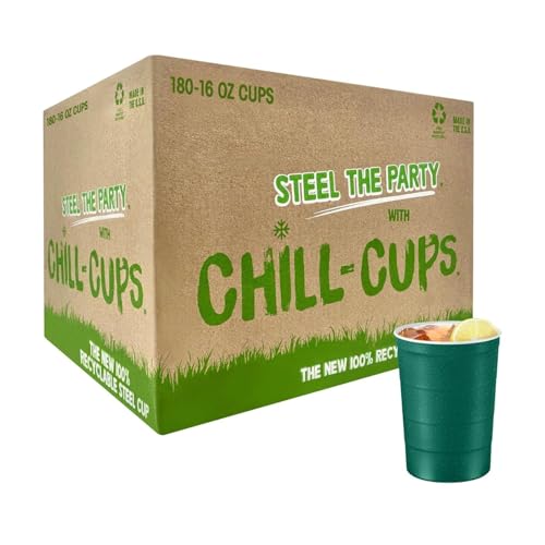 16 oz. Durable & Reusable Party Cups (Green / 180 Count)