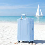28 Inch Checked Luggage (Sky Blue Single / 28 Inch)