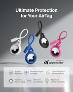 Apple Airtag Secure Holder With Strap (Pink / Single / Strap)