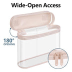 Clear Makeup Bag for Travel (Bright Pink / Mixed Size Series (1 Medium + 1 Large))