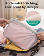 14 Set Compression Packing Cubes for Travel Essentials (Candy Pink / Set of 14)