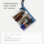Parcel Clear Travel Kit with Zipperless Magnetic Closure (Cove / Large)