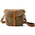 Canvas Crossbody Camera Bag with Rain Cover for Women Men (02-Kahki)