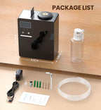 Waterless Essential Oil Diffuser with 2 x 100ML Oils (Black+2*100ml Oils)