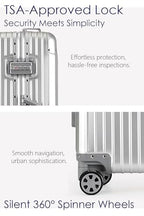 20 Inch All Aluminum Carry On Luggage with Wheels (Black / Carry on 20inch)