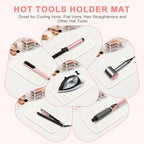 Silicone Heat Resistant Mat for Hair Tools (Ivory / Oversize)