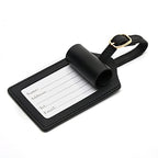 Luggage Tag PU Leather for Suitcase Baggage Handbag Travel Bag Label Suitcase Tag Suitcase Label Tag w. Name Card & Privacy Cover (P)