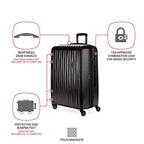7272 Energie Expandable Hardside Luggage with Spinner Wheels and TSA Lock (Checked-Large 27-Inch / Black)