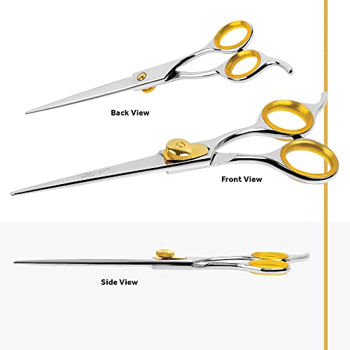 Gold Touch Pet Grooming Shear (Straight Scissors - Blunt Tip / 6.5 Inches)