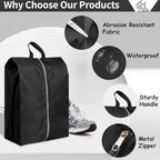 Shoe Bags for Travel (Black)