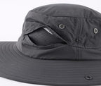 UPF50+ Mens Sun Hat Wide Brim Fishing Hat Sun Protection Bucket Hat for Men Women Beach Gardening Golf Dark Grey (One Size / Dark Grey)
