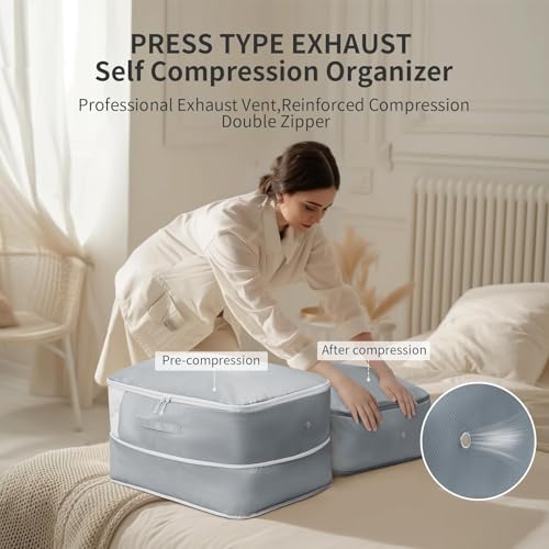 Comforter Storage Bag 6 Pack (Gray / 66L x 6 Pack)