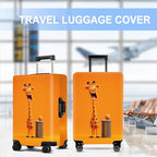 Luggage Cover Washable Suitcase Protector Anti (Giraffe-3 / M(fits 24-26Inch suitcase))