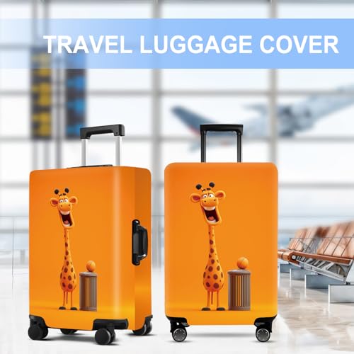 Luggage Cover Washable Suitcase Protector Anti (Giraffe-3 / M(fits 24-26Inch suitcase))