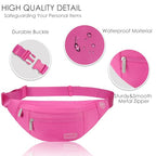 Fanny Packs for Women Mom Rose Red Belt Bag with 4 (Rose Red / Large)