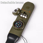 Multifunctional Survival Emergency Whistle for Kids with Compass Hiking Survival (army green)