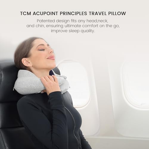 Inflatable Travel Neck Pillow Plane (Leisure Grey / Medium)