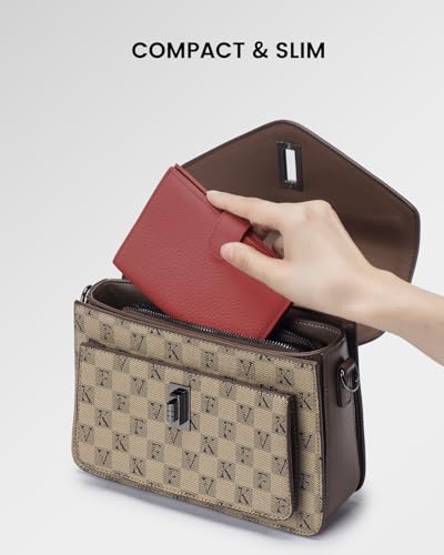 RFID Passport Holder Travel Wallet for Women (Brick Red)