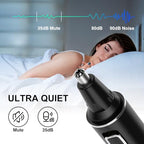 Professional Rechargeable Nose Hair Trimmer for Men (Black Silver)