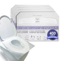 Disposable Toilet Seat Covers XL Half Fold Flushable (4 Packs of 200 Sheets / White)