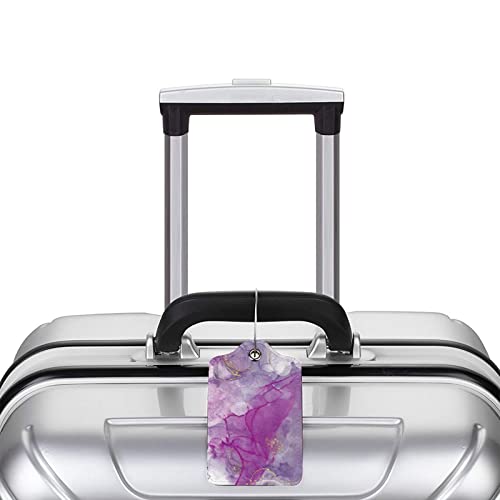 2 Pack Abstract Purple Luggage Tag for Suitcases Women (Luggage Tag - Purple)