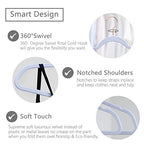 Velvet Hangers 50 Pack Non Slip Heavy Duty Light Blue Rose Gold Hooks (Light Blue/Rose Gold / 50-Pack)
