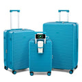 20"/24"/28" Expandable Hard Luggage Sets 3 Piece, Caribbean Blue (Caribbean Blue / Expandable 3-Piece Set(20/24/28))