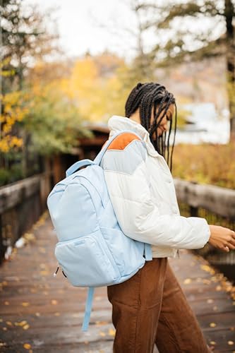 The Backpack Casual daypack backpacks for every function. Compact but spacious 18L aesthetic traveling backpack with laptop compartment (Sky Blue)