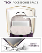 Laptop Backpack Purse for Women (Deep Plum / 15.6-Inch)