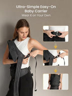 Baby Carrier Newborn to Toddler with Head Support (Mesh Black)