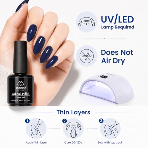 Beetles Blue Gel Nail Polish (D - Creme Blue | Eclipse Blue)
