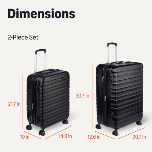 2 Piece Hardside Luggage Set (Black / 2-Piece Set)