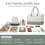 Travel Weekender Duffle Bags for Women (52-Beige Green / Large)