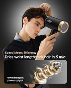 Hair Dryer CONFU Blow Dryer with Diffuser (Black)